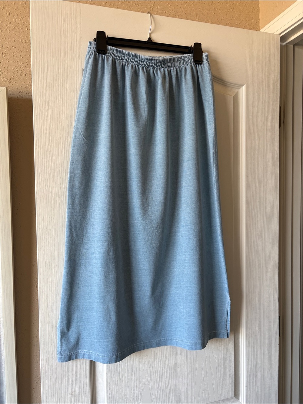 Fresh Produce 100% cotton Light Blue Women's Midi Skirt with Elastic Waist